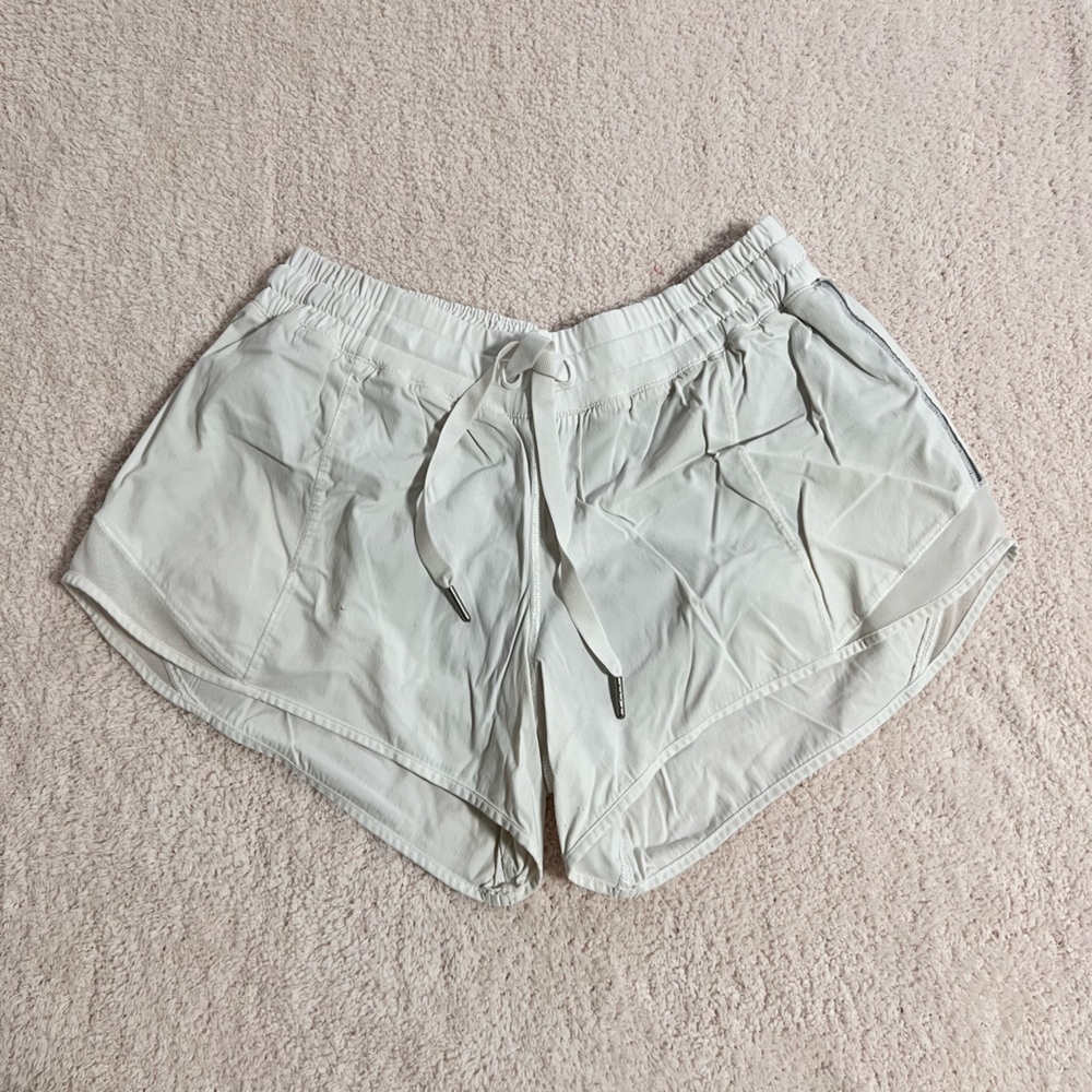 White lulu lemon shorts